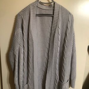 Chunky thick gray sweater